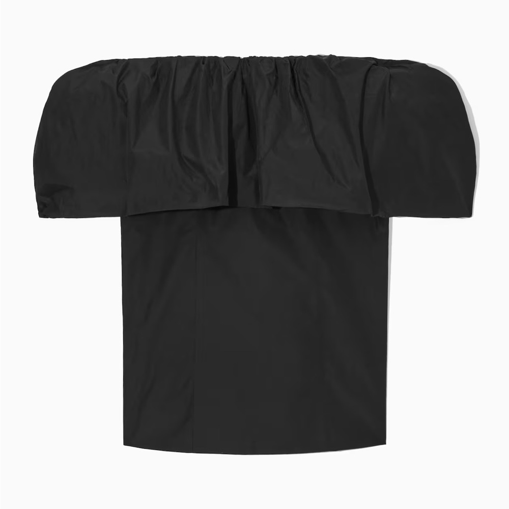 COS Off Shoulder Top - Black - Size 6